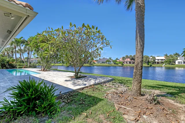 a view of a backyard