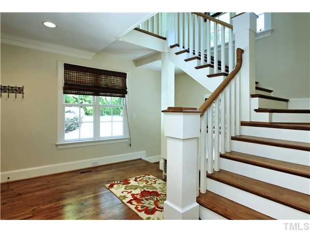 611 Runnymede Road Raleigh, NC 27607 - Photo 15 of 25 a view of entryway with wooden floor
