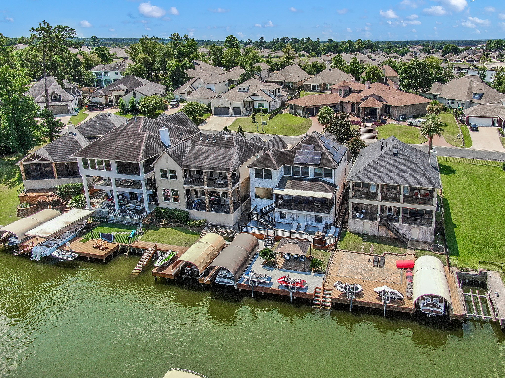 12394 Pebble View Drive Conroe, TX 77304 - Photo 43 of 49 Aerial view of back of house and canal.