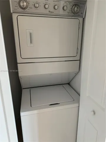 a close up view of washer and dryer