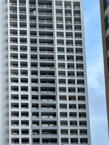 a view of a building with a window