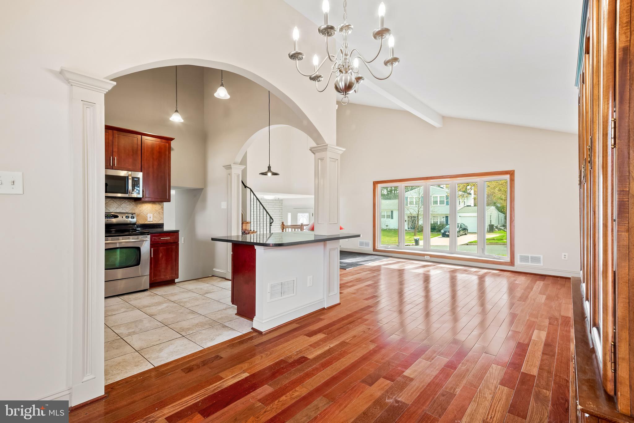 947 Beaverbank Circle Towson, MD 21286 - Photo 10 of 63 a view of kitchen with sink and wooden floor