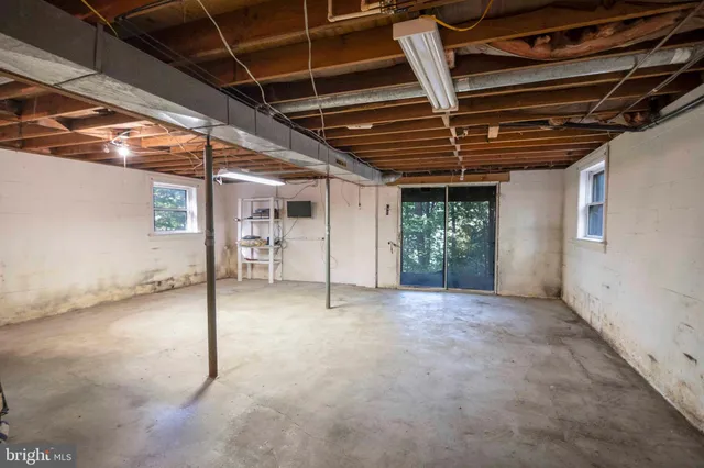 a view of a lake with a yard