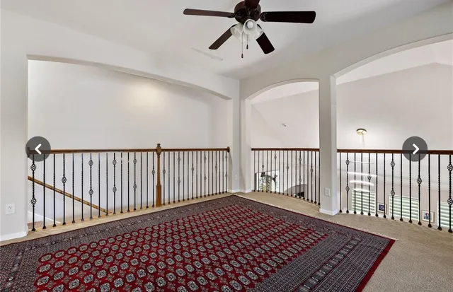 a view of a backyard with a small cabin