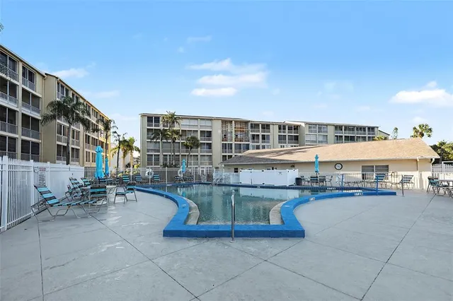 a view of a terrace with city view