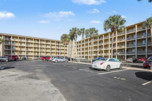 a car parked in front of a building
