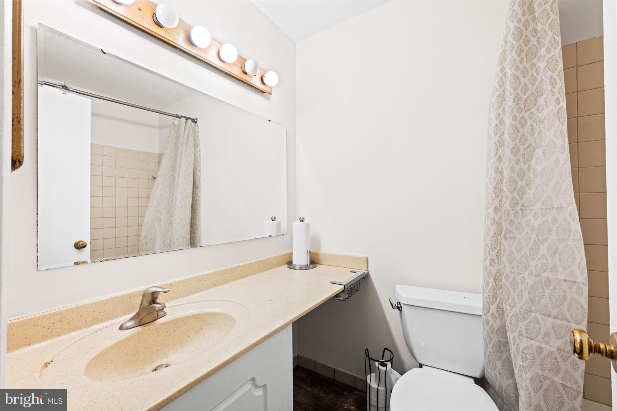 8000 Lady Lewis Court Springfield, VA 22153 - Photo 23 of 44 a bathroom with a sink toilet and mirror