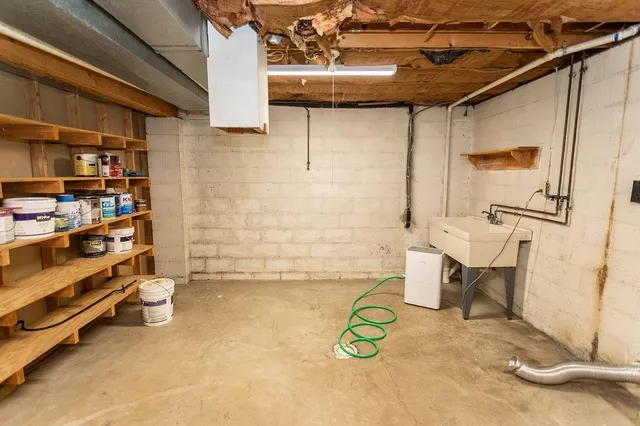 a view of storage and utility room