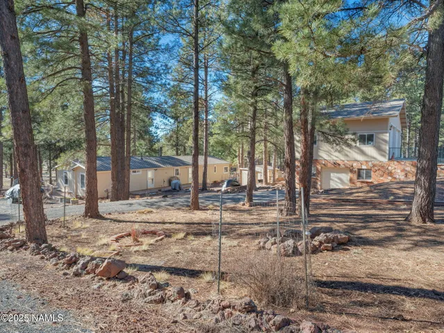 a view of a backyard of the house