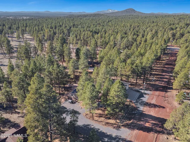 a view of a city with mountain