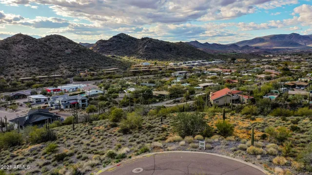 a view of city and mountain