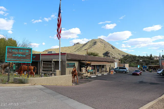 a car parked in front of a building