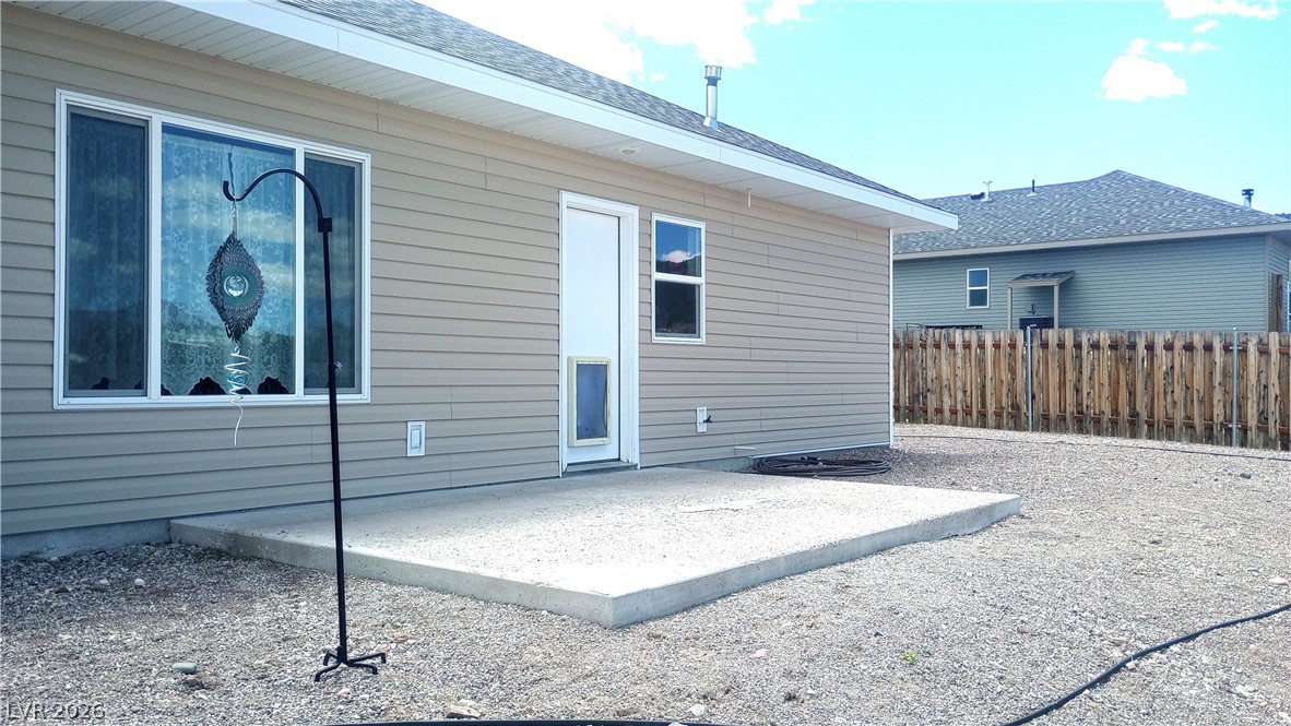 497 Airport Road Pioche, NV 89043 - Photo 20 of 20 Back yard concrete patio with door to laundry room access