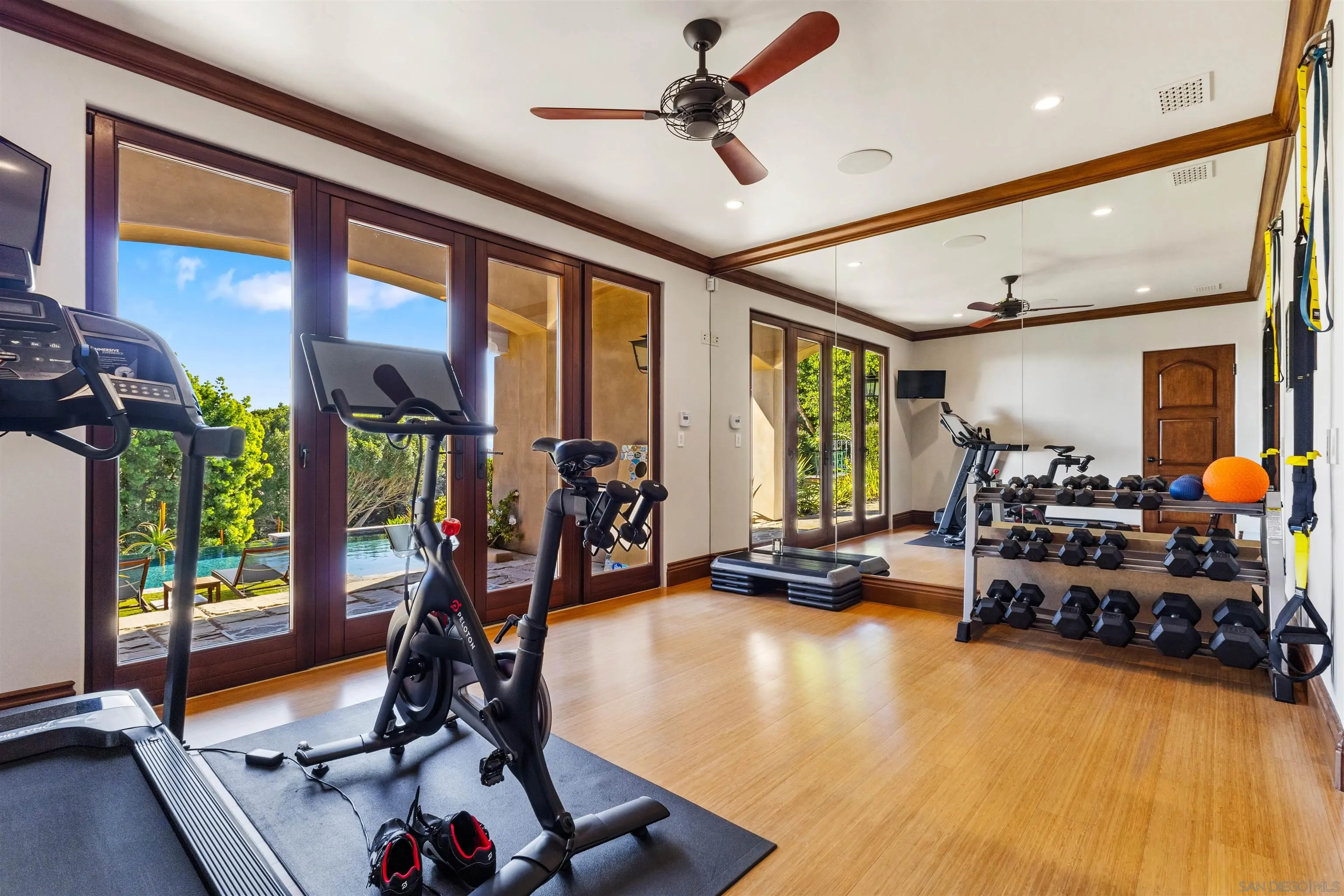6871 Las Colinas Rancho Santa Fe, CA 92067 - Photo 32 of 60 a view of a room with gym equipment