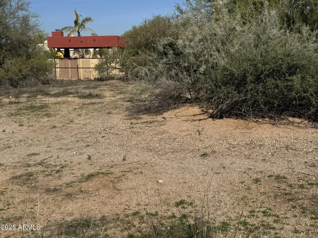a view of a fireplace in a yard