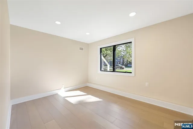 an empty room with an entryway