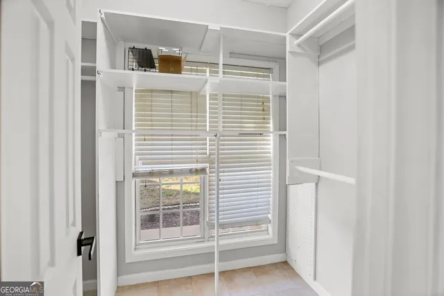 a view of a room with door