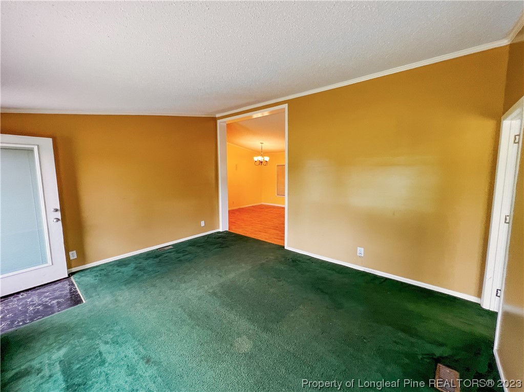74 Decker Road St. Pauls, NC 28384 - Photo 33 of 46 a view of empty room with floor to ceiling window and carpet
