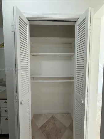 a close view of closet