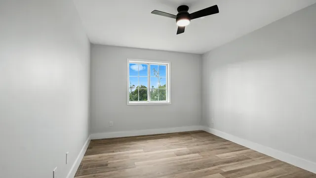 an empty room with a window