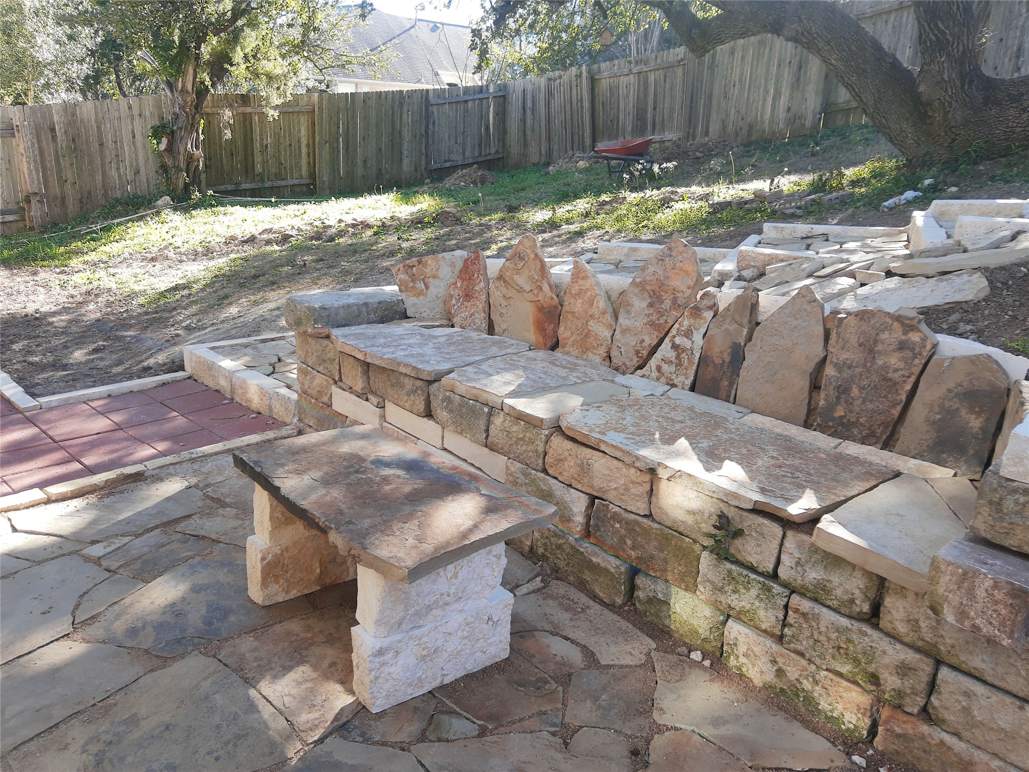7005 Via Correto Drive Austin, TX 78749 - Photo 23 of 27 a backyard of a house with large trees and wooden fence