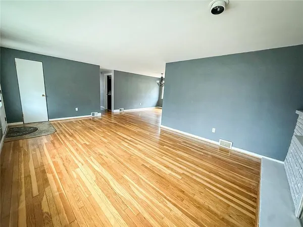 a view of a livingroom with a staircase