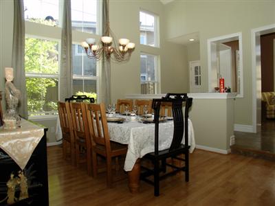 43 Moore Road Novato, CA 94949 - Photo 4 of 9 Formal Dining Room with view to Asian Garden with Japanese Maples and Bamboos