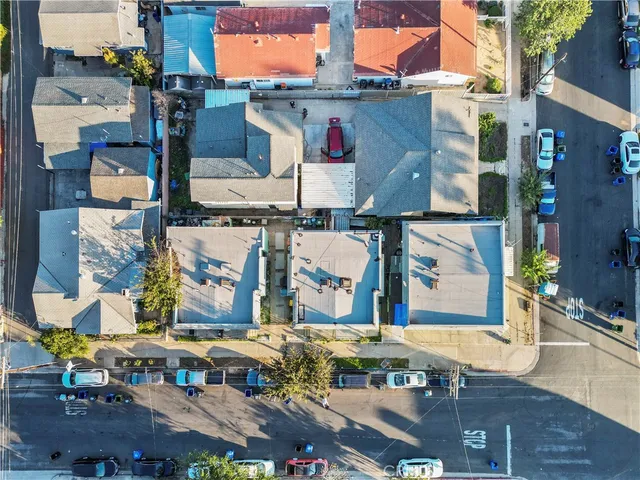 an aerial view of a city