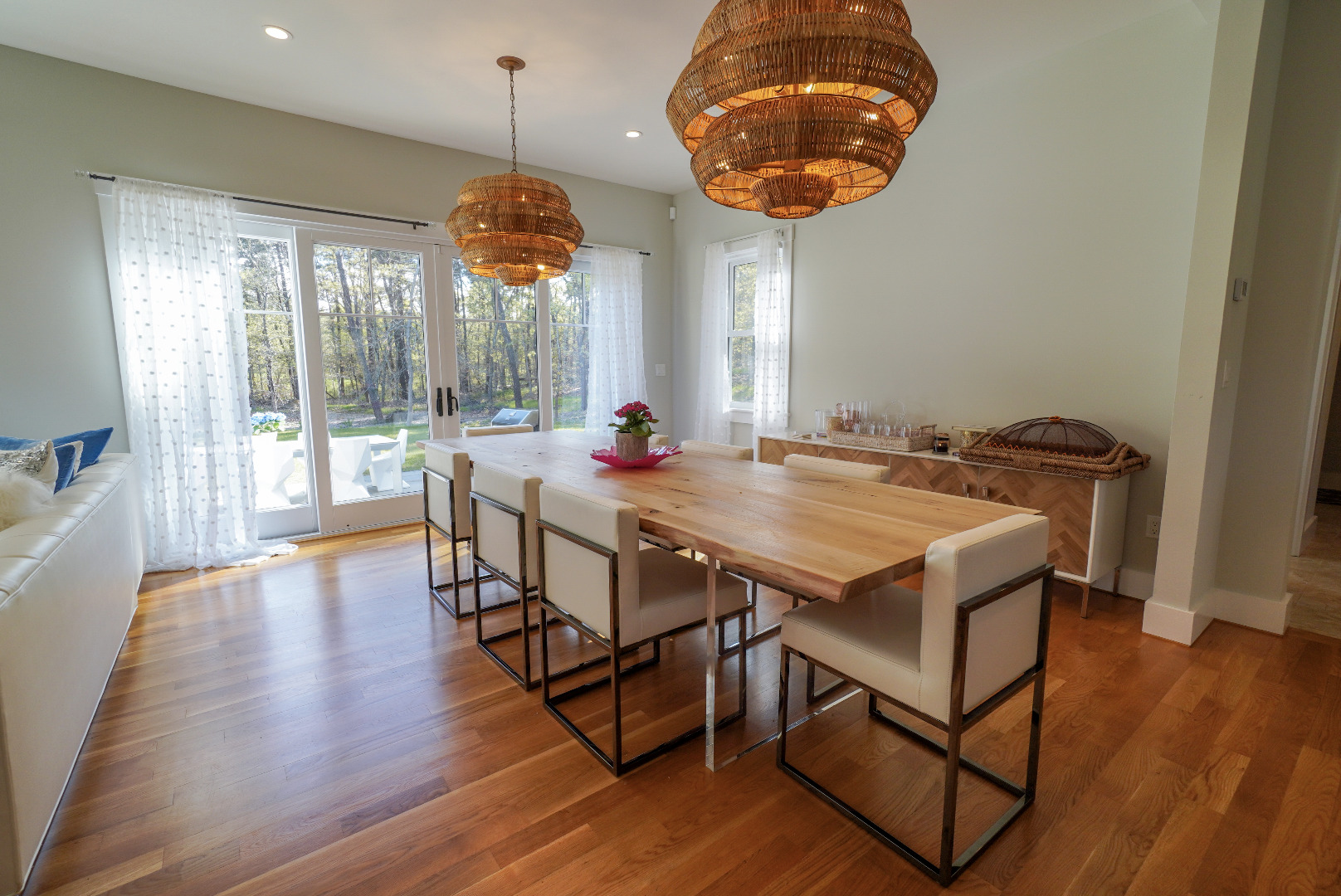 3 Sengekontacket Road Oak Bluffs, MA 02557 - Photo 13 of 34 a view of a dining room with furniture window and wooden floor