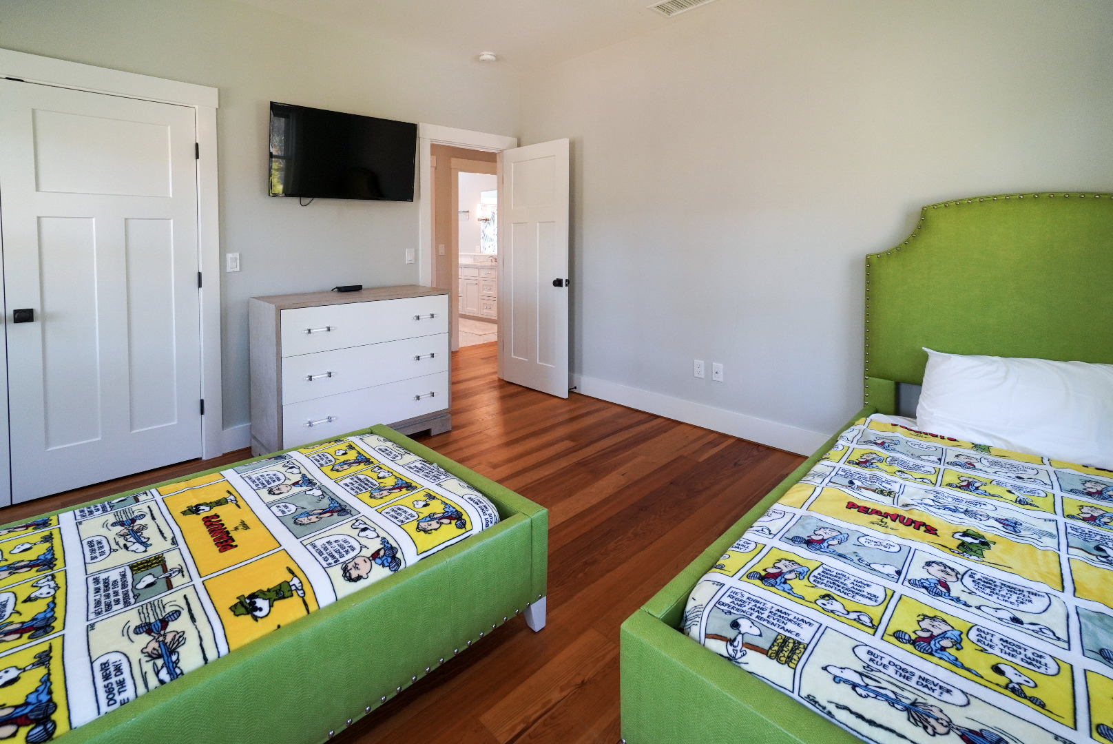 3 Sengekontacket Road Oak Bluffs, MA 02557 - Photo 21 of 34 a bedroom with a bed and flat tv screen on dresser