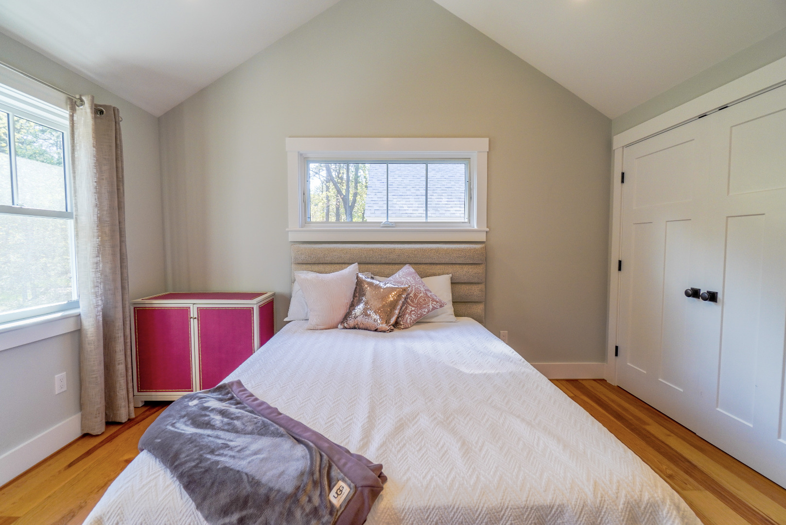 3 Sengekontacket Road Oak Bluffs, MA 02557 - Photo 25 of 34 a bedroom with a bed and wooden floor
