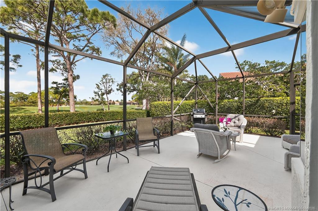 Screen Enclosed Patio overlooking #15 of River Ridge Course