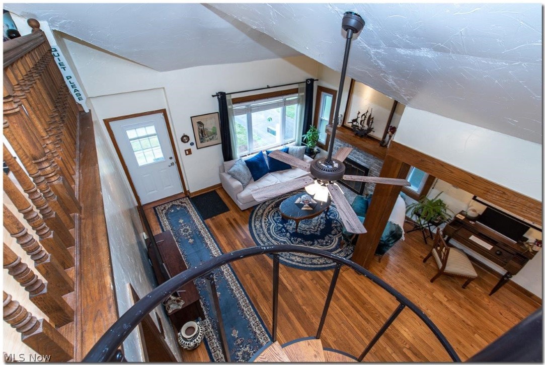 1120 Mayfield Ridge Road Cleveland, OH 44124 - Photo 1 of 29 Fabulous Great Room with
Soaring Vaulted Ceilings and Skylights, Gleaming Hardwood Floors and a Wood Burning
Fireplace, which opens to the
Updated Eat-in Kitchen.
