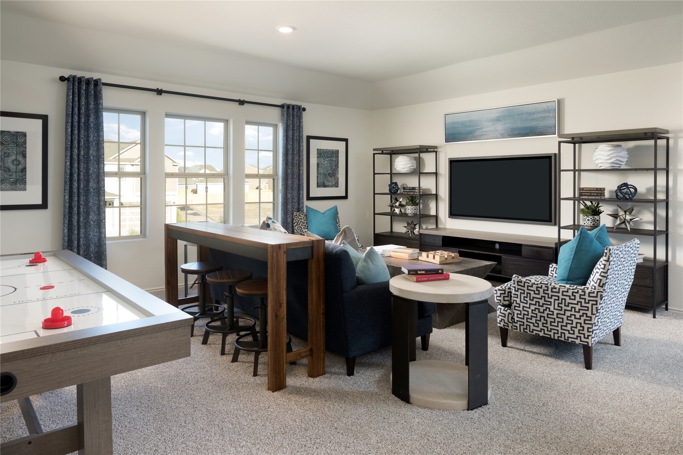 107 Sapling Dew Drive Georgetown, TX 78628 - Photo 11 of 16 a living room with furniture and a flat screen tv