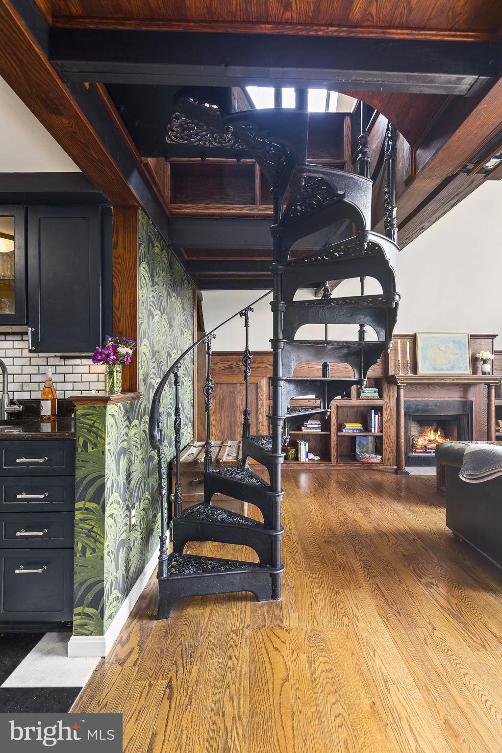 1624 U Street Northwest, Unit 400 Washington, DC 20009 - Photo 6 of 33 Reconstructed cast-iron Victorian spiral staircase