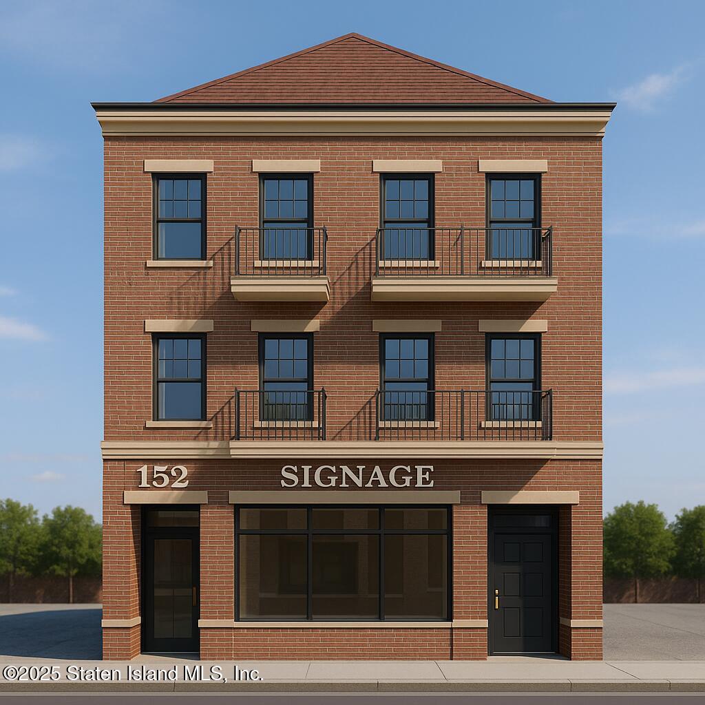 a front view of a house