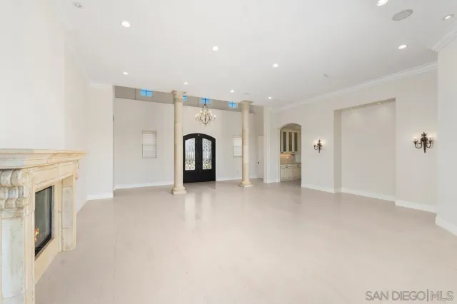 a view of a livingroom with a fireplace