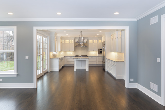 420 Washington Street Glenview, IL 60025 - Photo 6 of 17 a large white kitchen with a large window