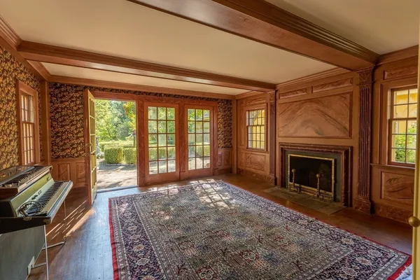 a room with furniture and a window