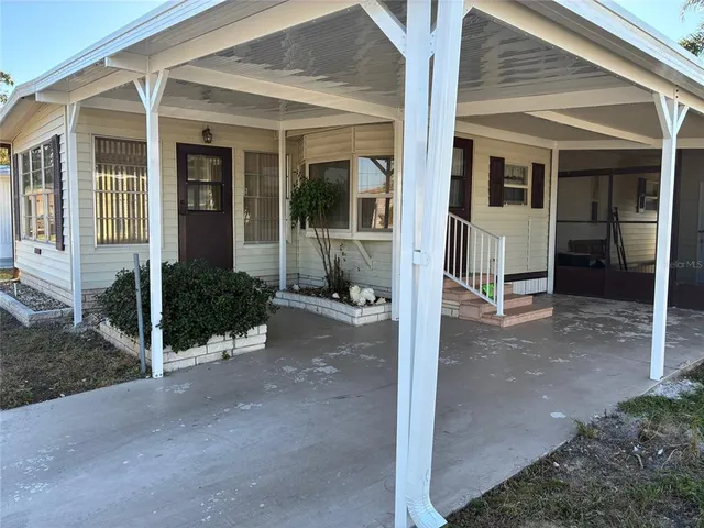 a view of a house with a outdoor space