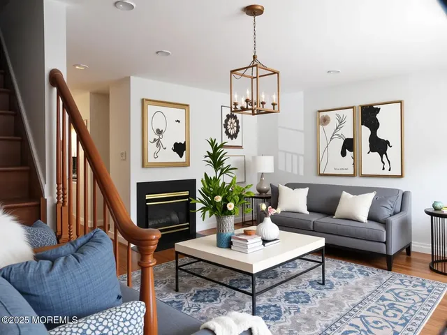 a balcony with table and chairs