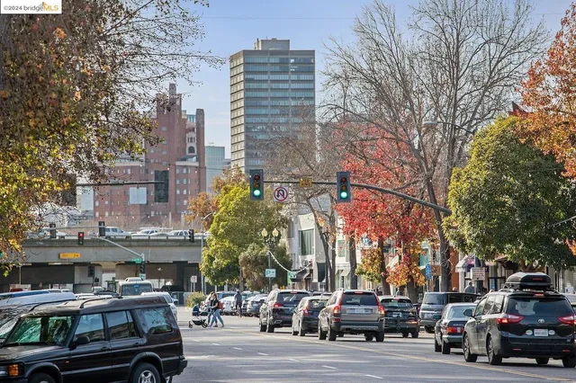 a view of a brick building with a outdoor space
