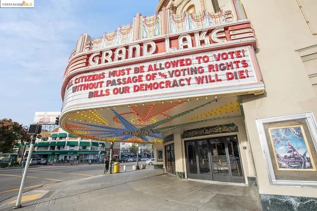 a front view of a building with street view
