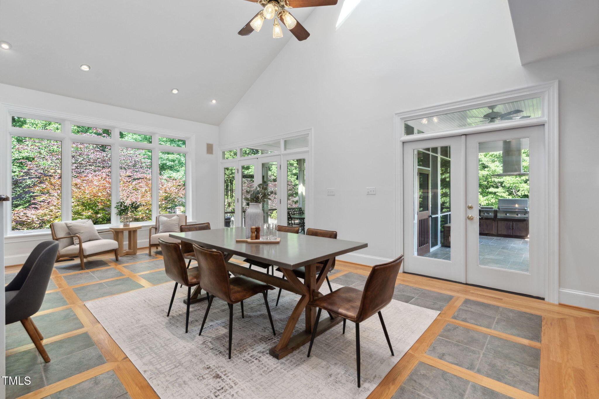 10405 Veasey Mill Road Raleigh, NC 27615 - Photo 18 of 94 a view of a dining room with furniture window and outside view