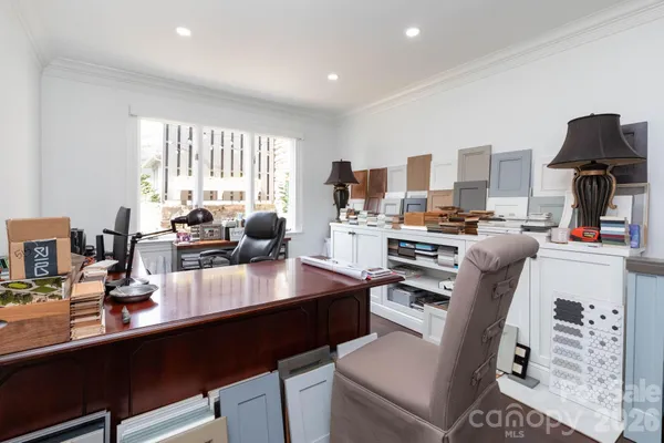 a kitchen with a sink appliances and a counter top space