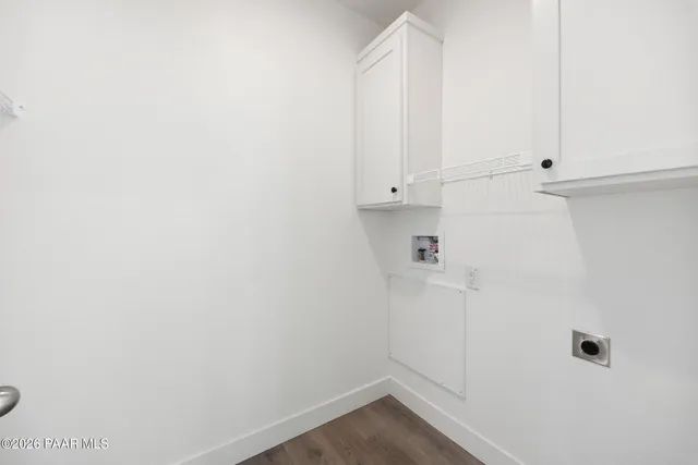 a view of small space with racks on the wall