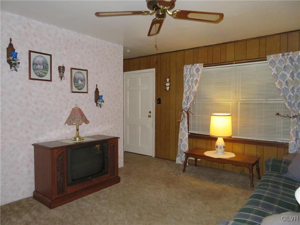 2153 Aster Road Bethlehem, PA 18018 - Photo 5 of 25 Living room with ceiling fan and HW floor under ca