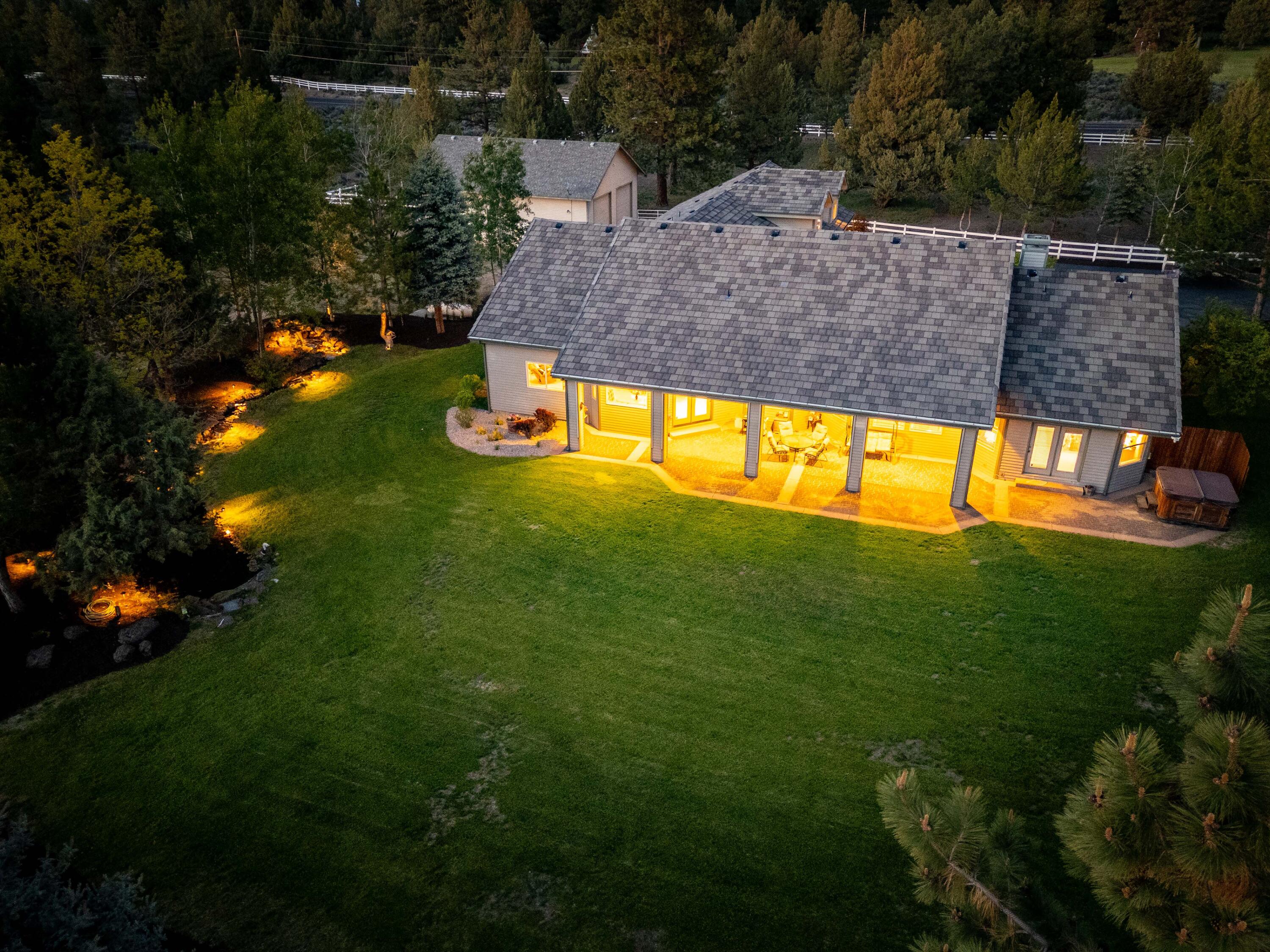 60485 Billadeau Road Bend, OR 97702 - Photo 1 of 47 Backyard night shot