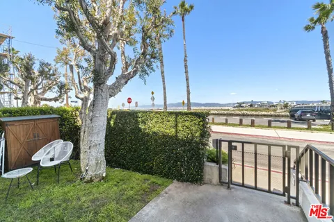 a view of a balcony with lake view