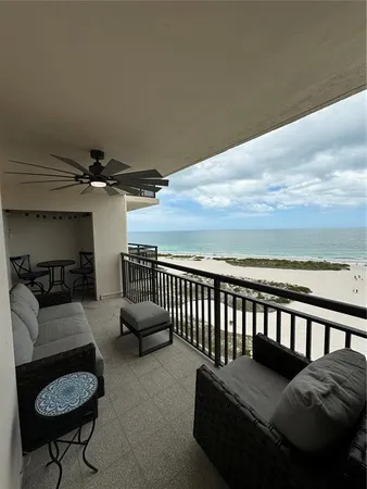 a view of a lake with a yard